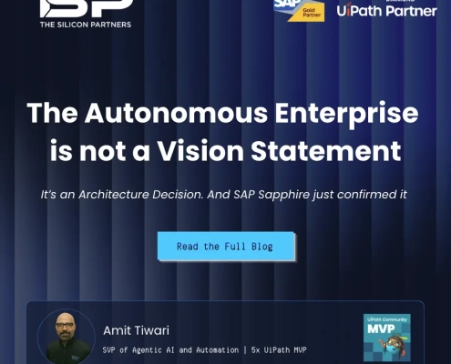 The feature image with text "The Autonomous Enterprise is not a Vision Statement" and author details "Amit Tiwari"